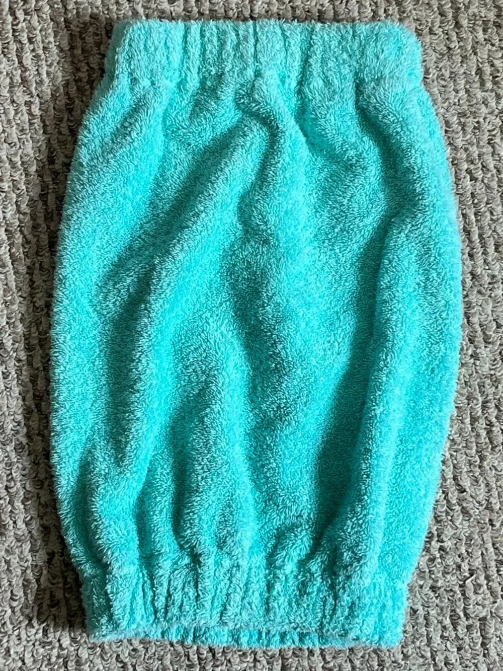 Terry Top Hair Towel Aqua Breeze Turquoise vintage style 1950's 1960's
